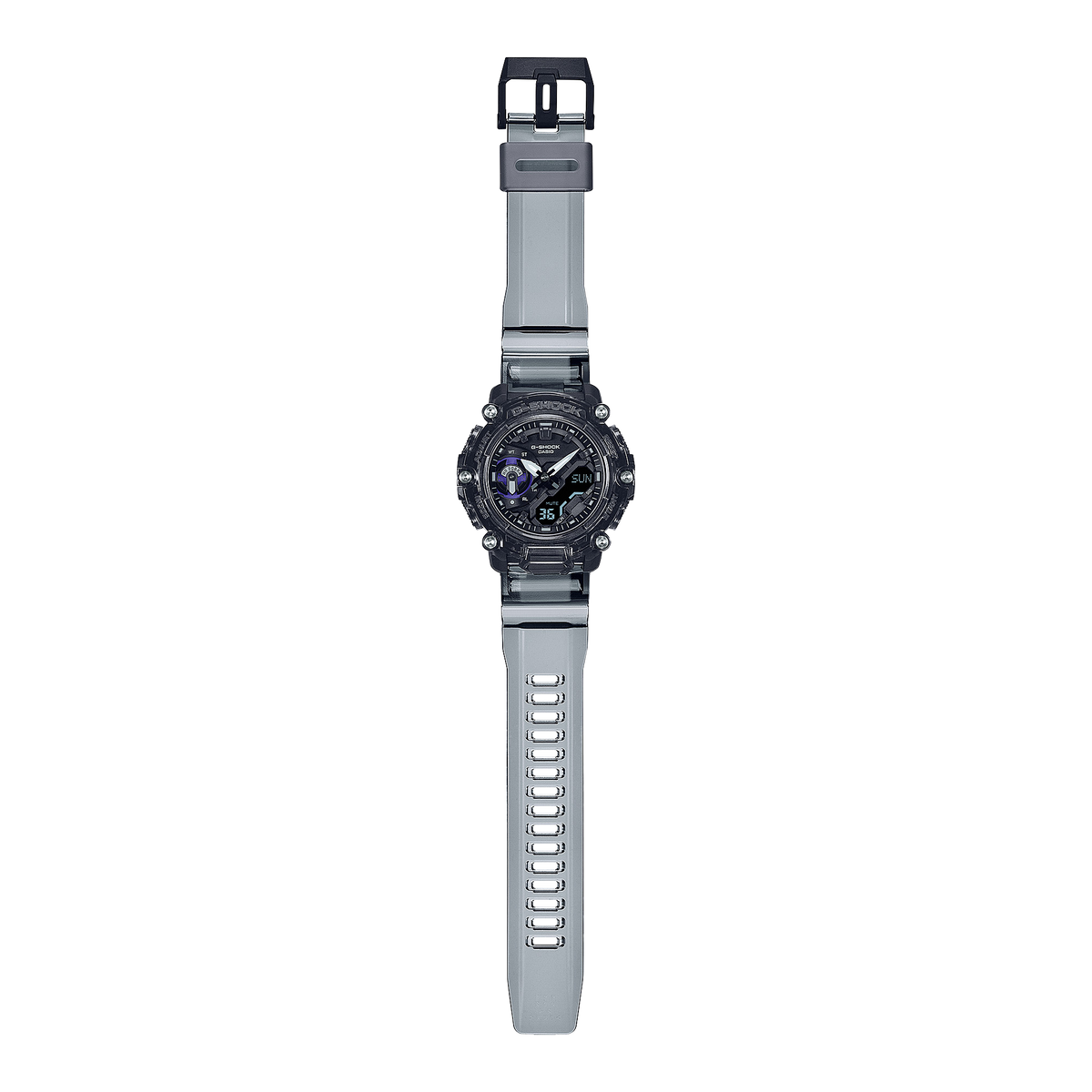Casio G-Shock GA-2200SKL-8A Transparent Sporty Analog-Digital Watch – angle view