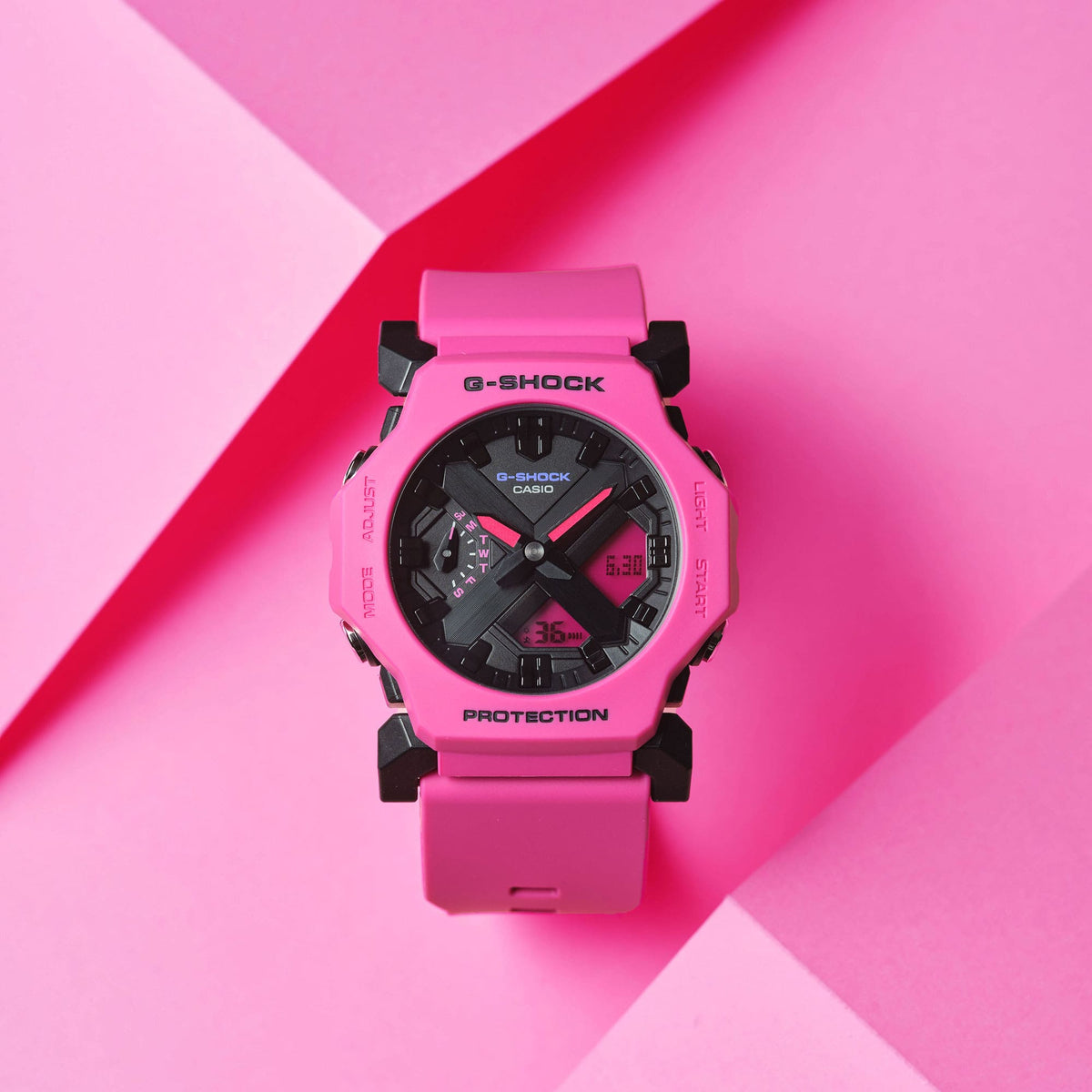 Casio G-Shock GA-2300-4ADR Compact Analog-Digital Watch – Pink – lifestyle