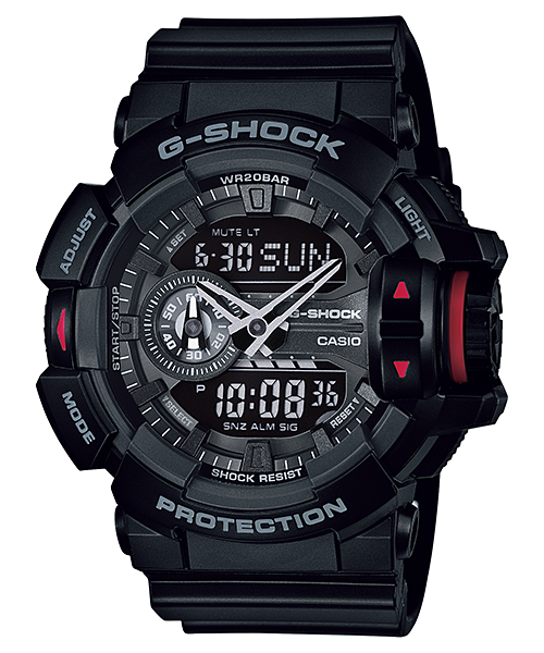 Casio G-Shock GA-400-1BHDR Rotary Switch Analog-Digital Watch – Black and Red product photo
