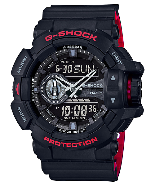 Casio G-Shock GA-400HR-1AHDR Bi-Colour Analog-Digital Watch – Black & Red product photo