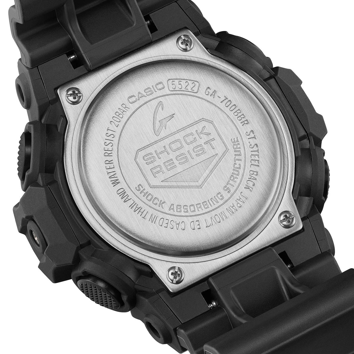 Casio G-Shock GA-700BBR-1A Analog-Digital Sport Watch – Brown Beige – back view