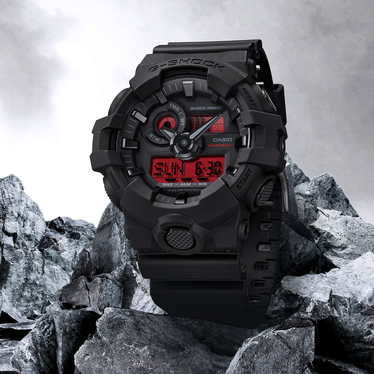 Casio G-Shock GA-700BBR-1A Analog-Digital Sport Watch – Brown Beige – angle view