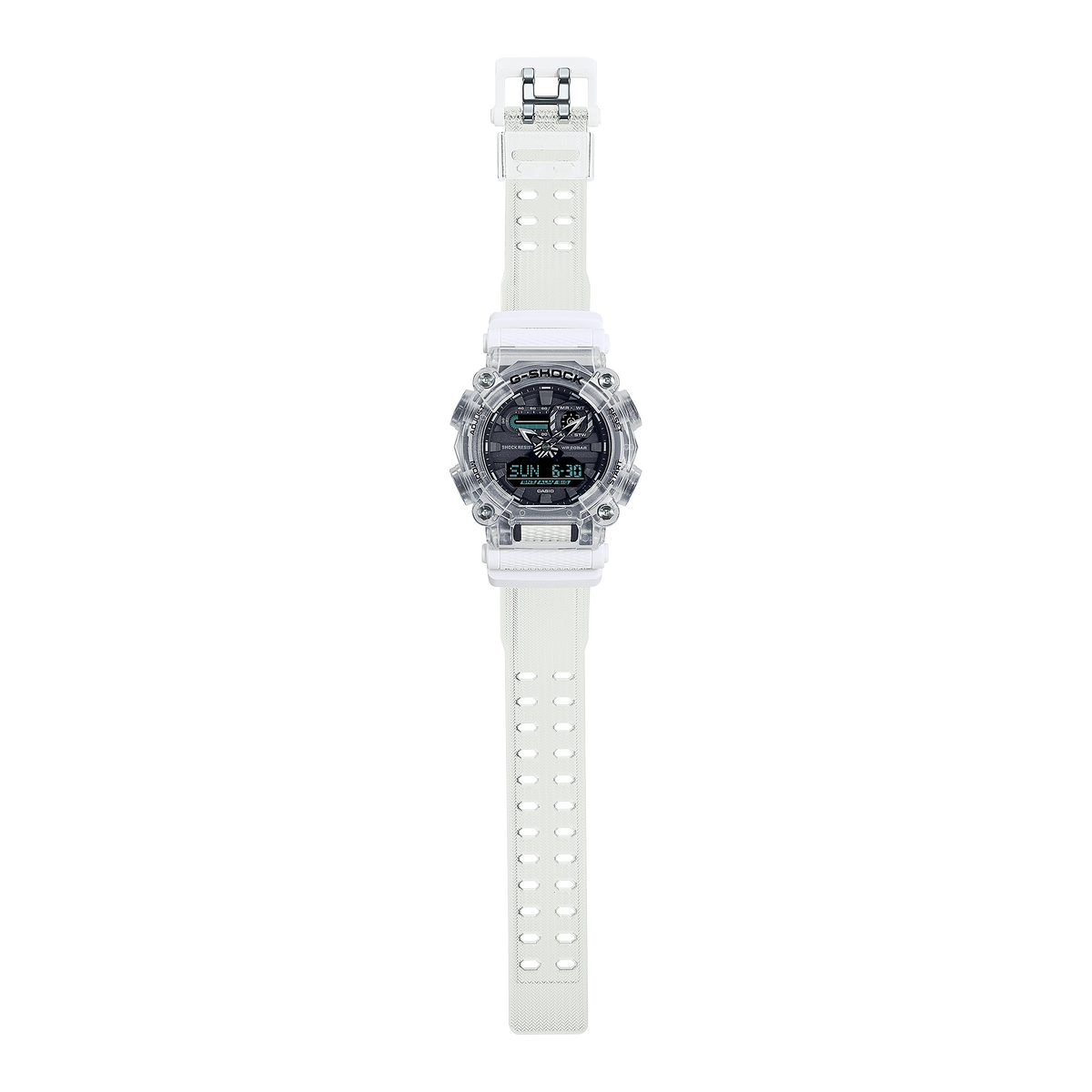 Casio G-Shock GA-900SKL-7ADR Sound Wave Analog-Digital Watch – angle view