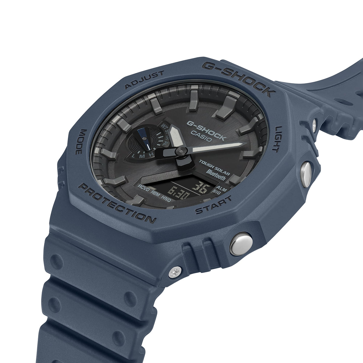 Casio G-Shock GA-B2100-2A CasiOak Bluetooth Solar Watch – Blue – detail view
