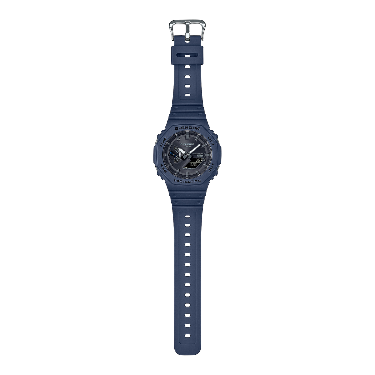Casio G-Shock GA-B2100-2A CasiOak Bluetooth Solar Watch – Blue – angle view
