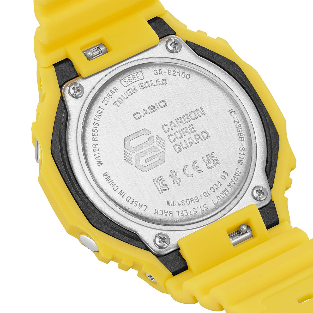 Casio G-Shock GA-B2100C-9A Solar Bluetooth Octagon Watch – back engraving