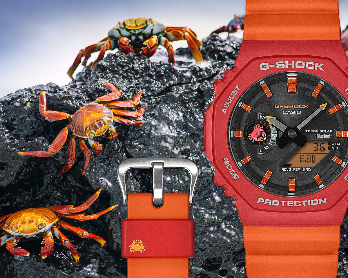 Casio G-Shock GA-B2100DF-4A Charles Darwin Foundation Solar Bluetooth Watch – dial detail