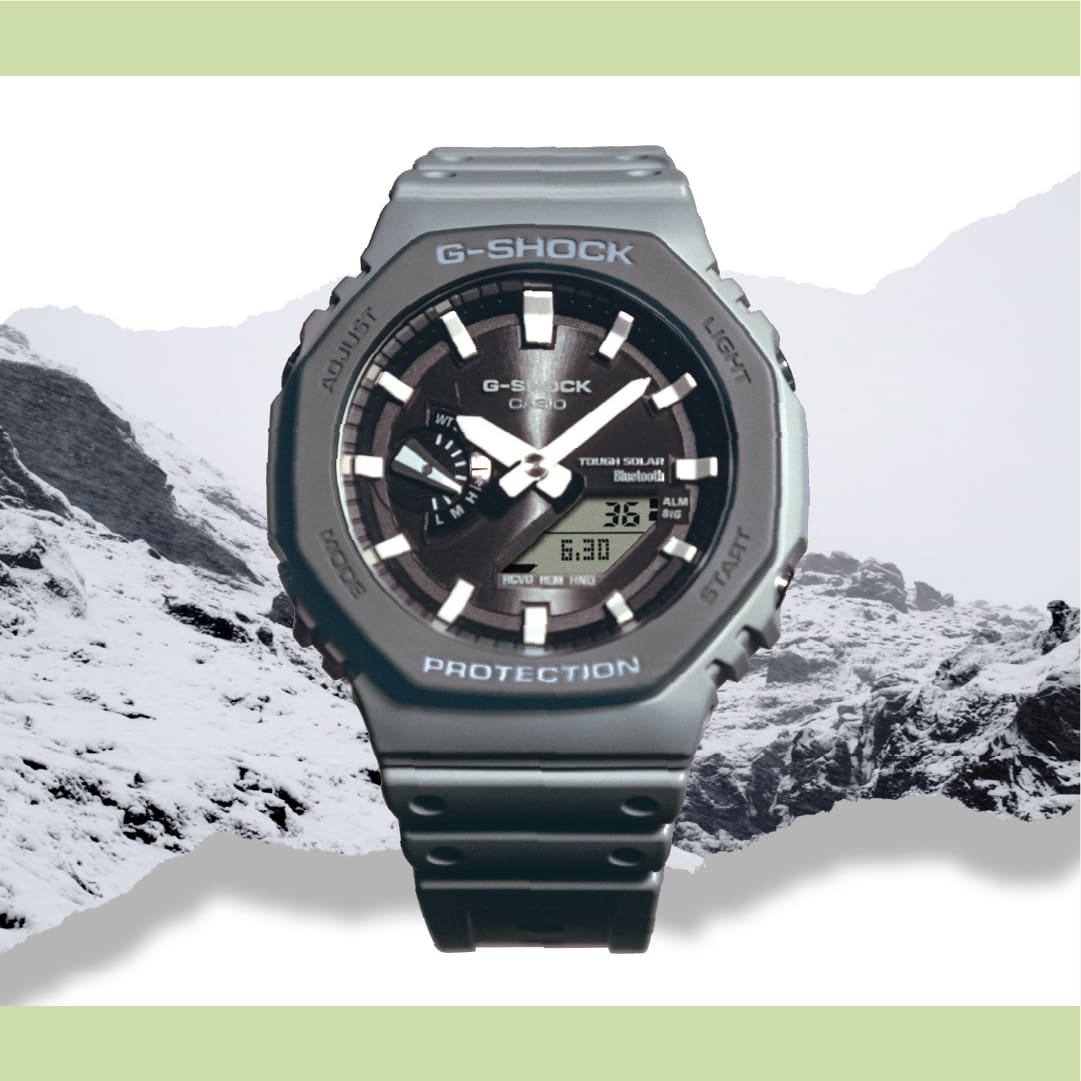 Casio G-Shock GA-B2100LUU-8A Solar Bluetooth Octagon Watch – detail view