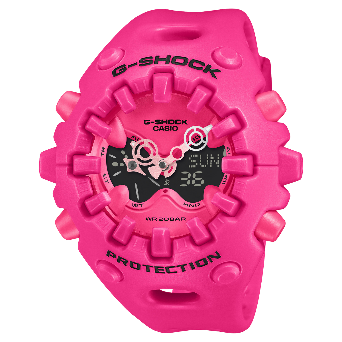 Casio G-Shock GA-V01-4ADR Solar Analog-Digital Watch – Red – front view