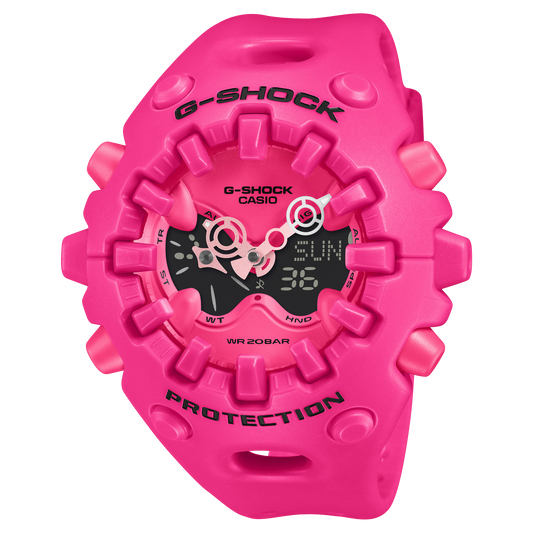 Casio G-Shock GA-V01-4ADR Solar Analog-Digital Watch – Red – front view