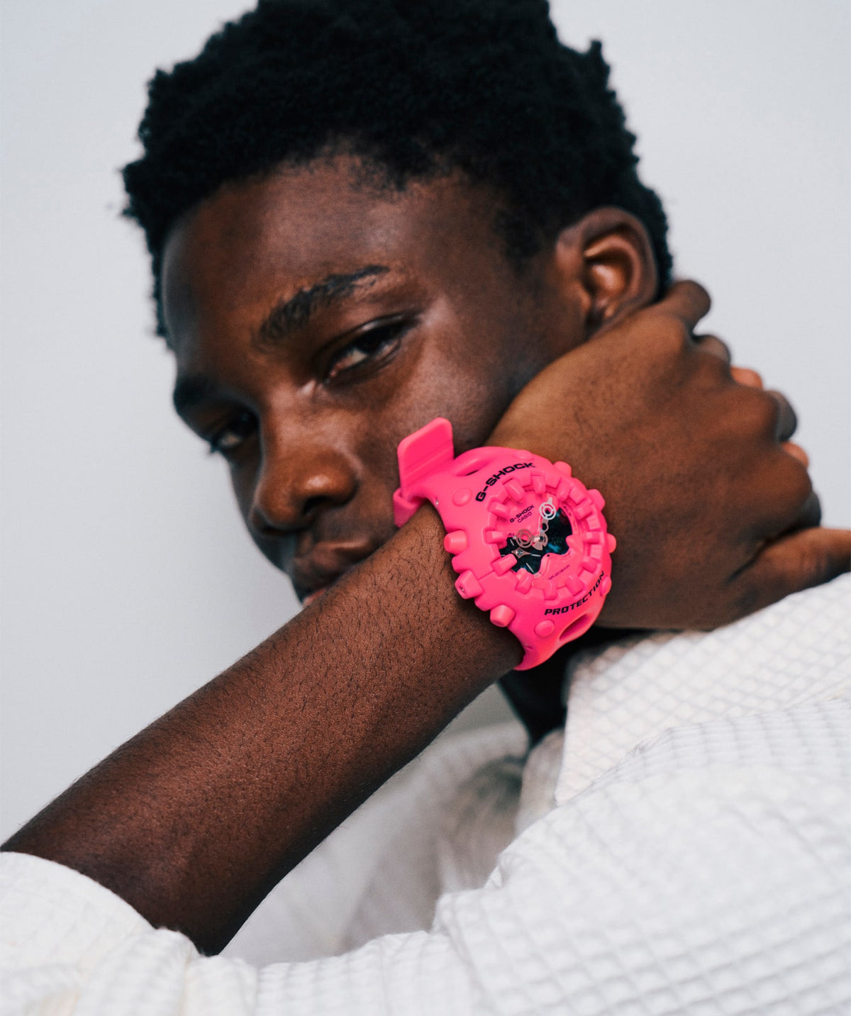 Casio G-Shock GA-V01-4ADR Solar Analog-Digital Watch – Red – on wrist
