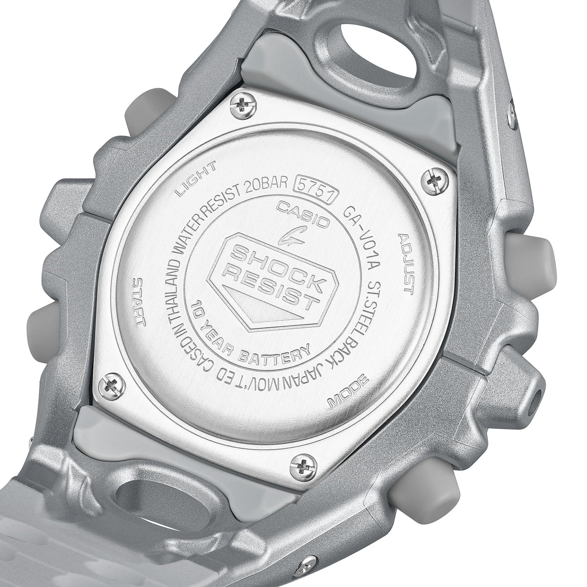 Casio G-Shock GA-V01A-8ADR Solar Analog-Digital Watch – Blue – back view