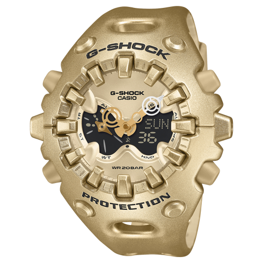 Casio G-Shock GA-V01A-9A Solar Analog-Digital Watch – Yellow – front view