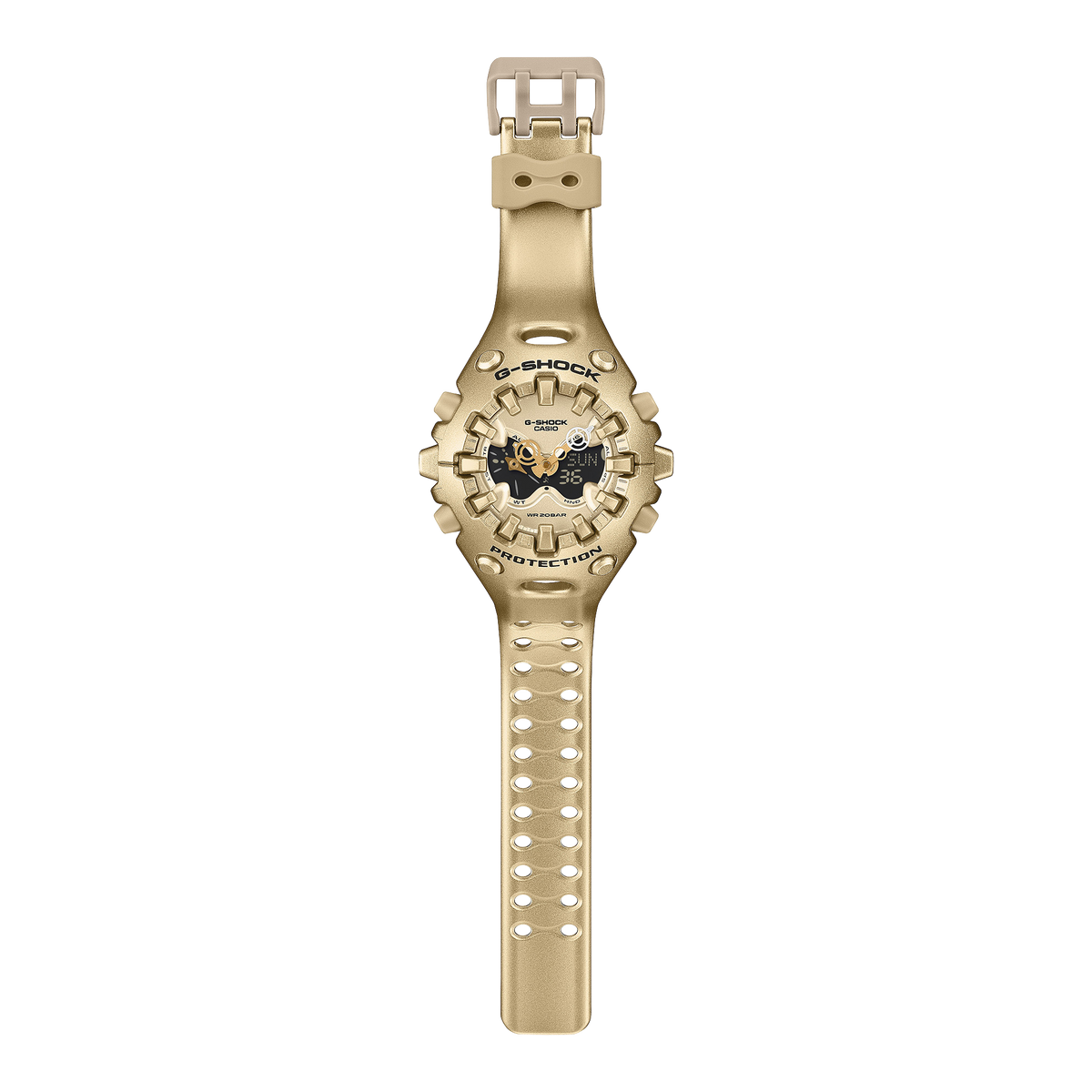 Casio G-Shock GA-V01A-9A Solar Analog-Digital Watch – Yellow – angle view