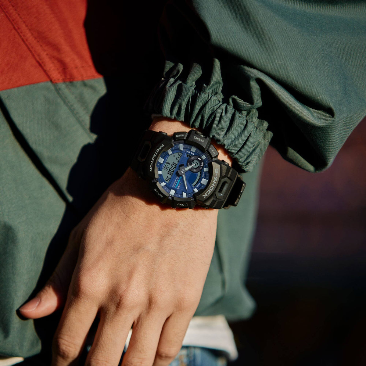 Casio G-Shock G-Squad GBA-900CB-1ADR Bluetooth Sports Watch – on model