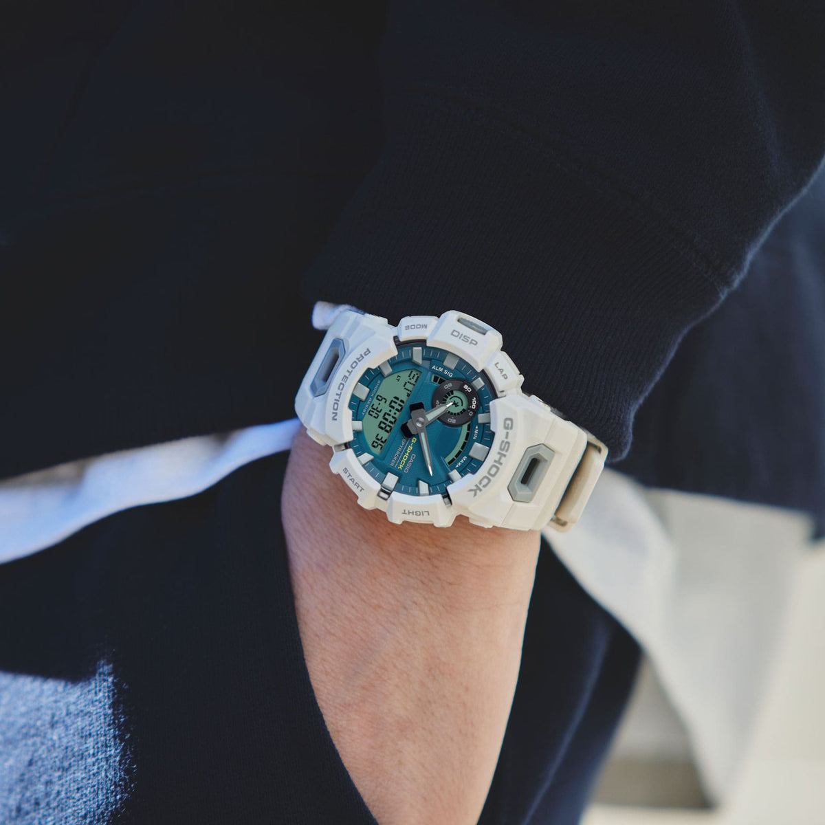 Casio G-Shock G-Squad GBA-900CB-7ADR Bluetooth Sports Watch – on model