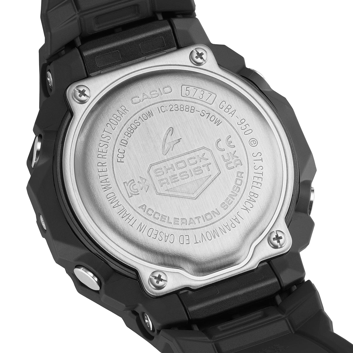Casio G-Shock G-Squad GBA-950-1ADR Analog-Digital Running Watch – back engraving