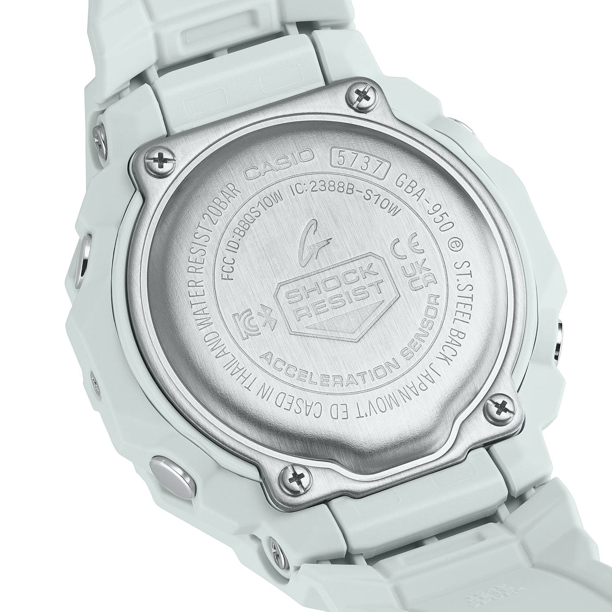 Casio G-Shock G-Squad GBA-950-7ADR Analog-Digital Running Watch – back engraving