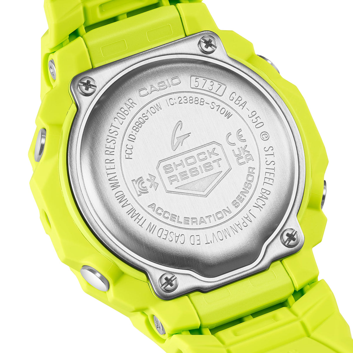Casio G-Shock G-Squad GBA-950-9A3DR Analog-Digital Running Watch – back engraving