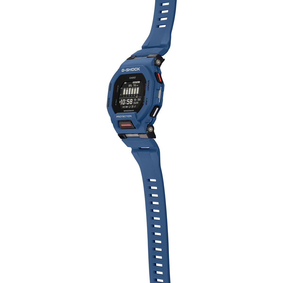 Casio G-Shock GBD-200-2DR Step Tracker Digital Watch – Blue – display detail