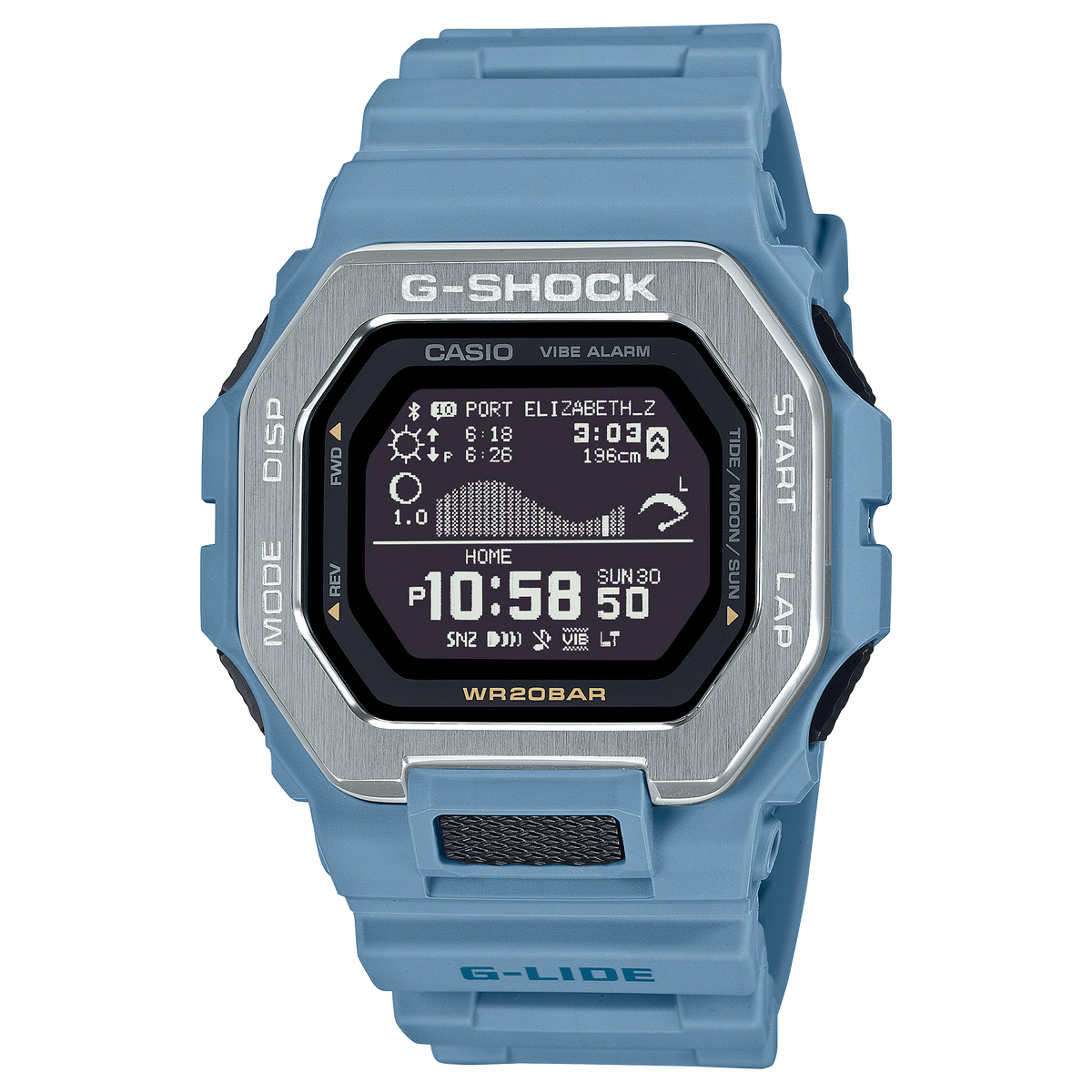 Casio G-Shock GBX-100-2ADR G-Lide Tide Graph Bluetooth Watch product photo