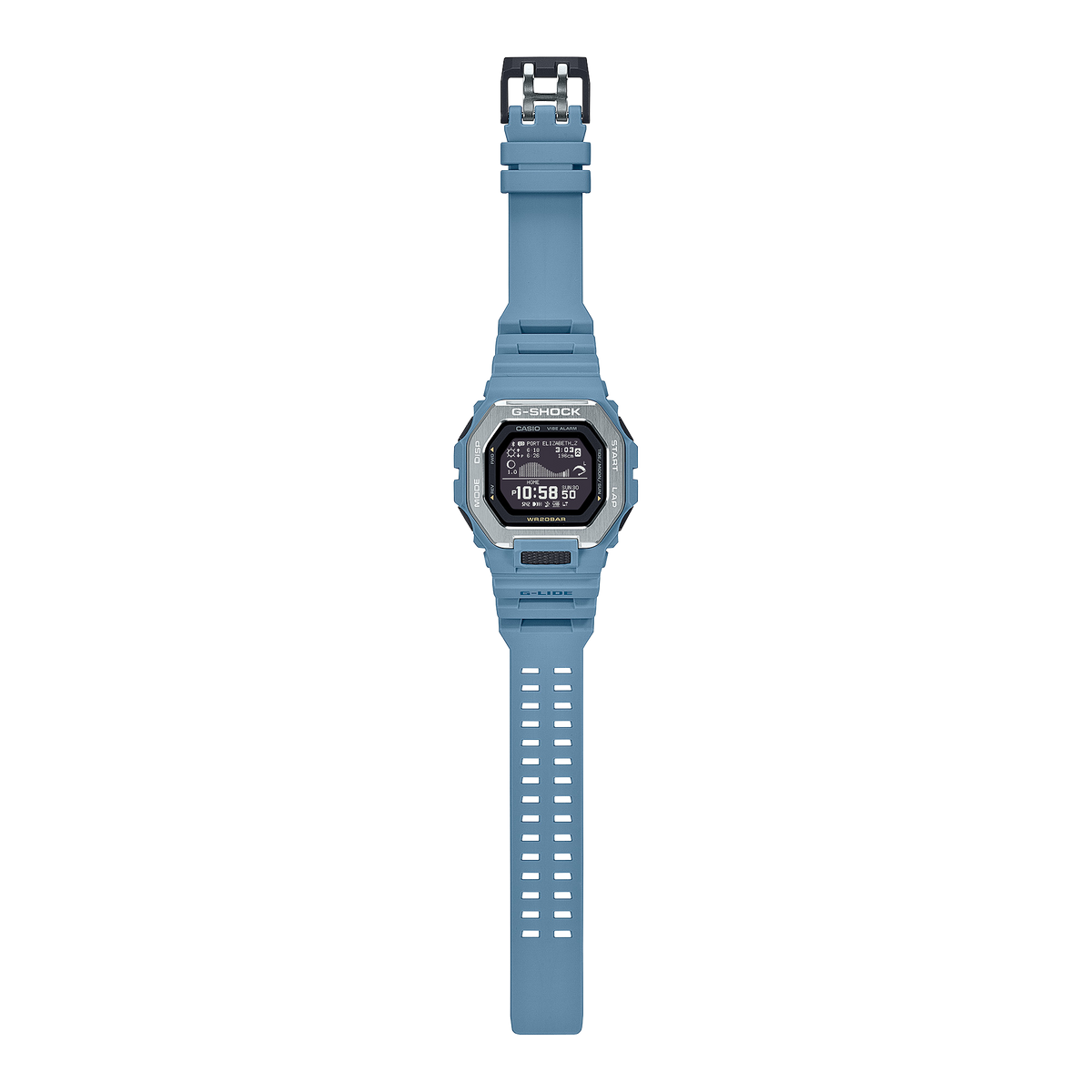 Casio G-Shock GBX-100-2ADR G-Lide Tide Graph Bluetooth Watch – angle view