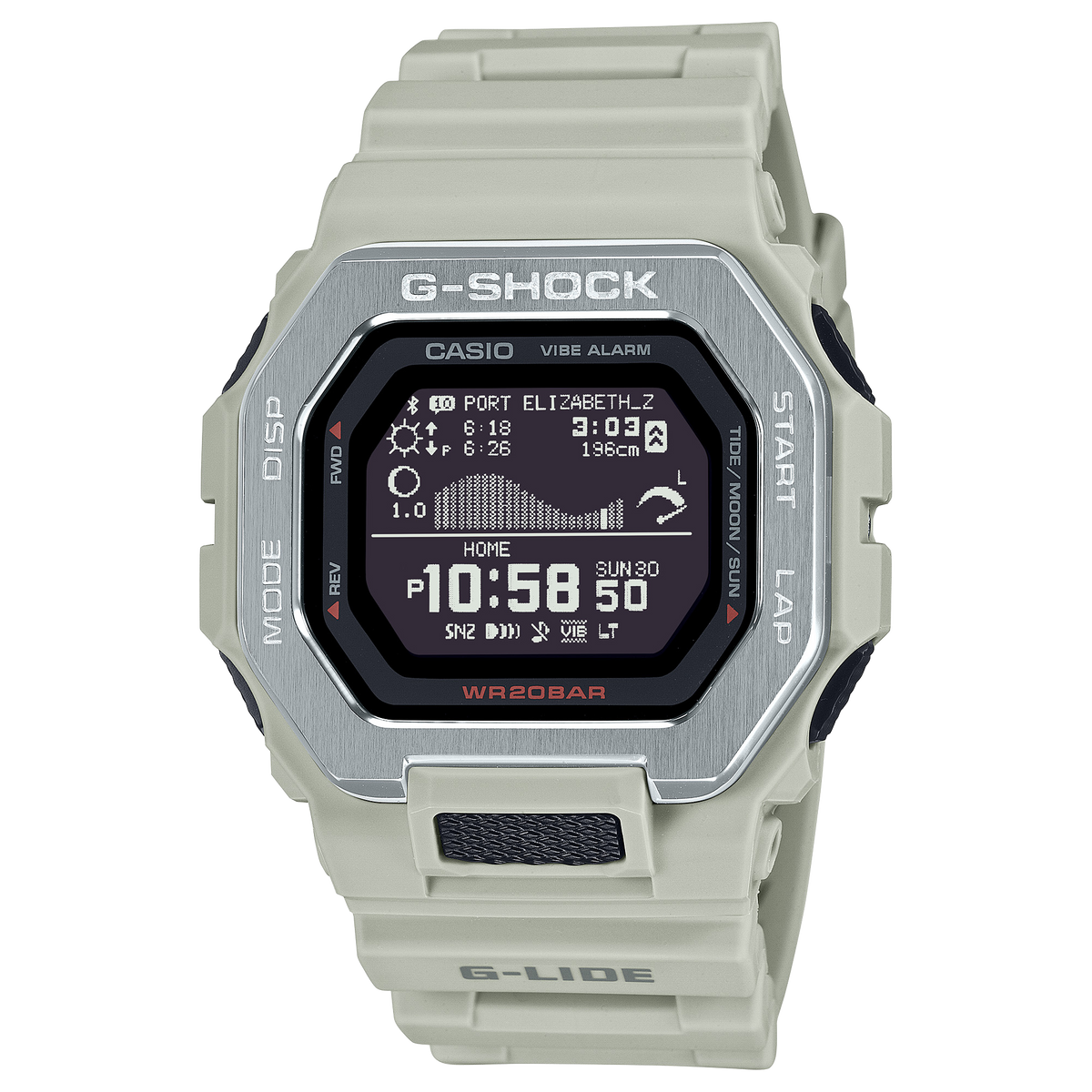 Casio G-Shock GBX-100-8DR G-Lide Tide Graph Bluetooth Watch product photo