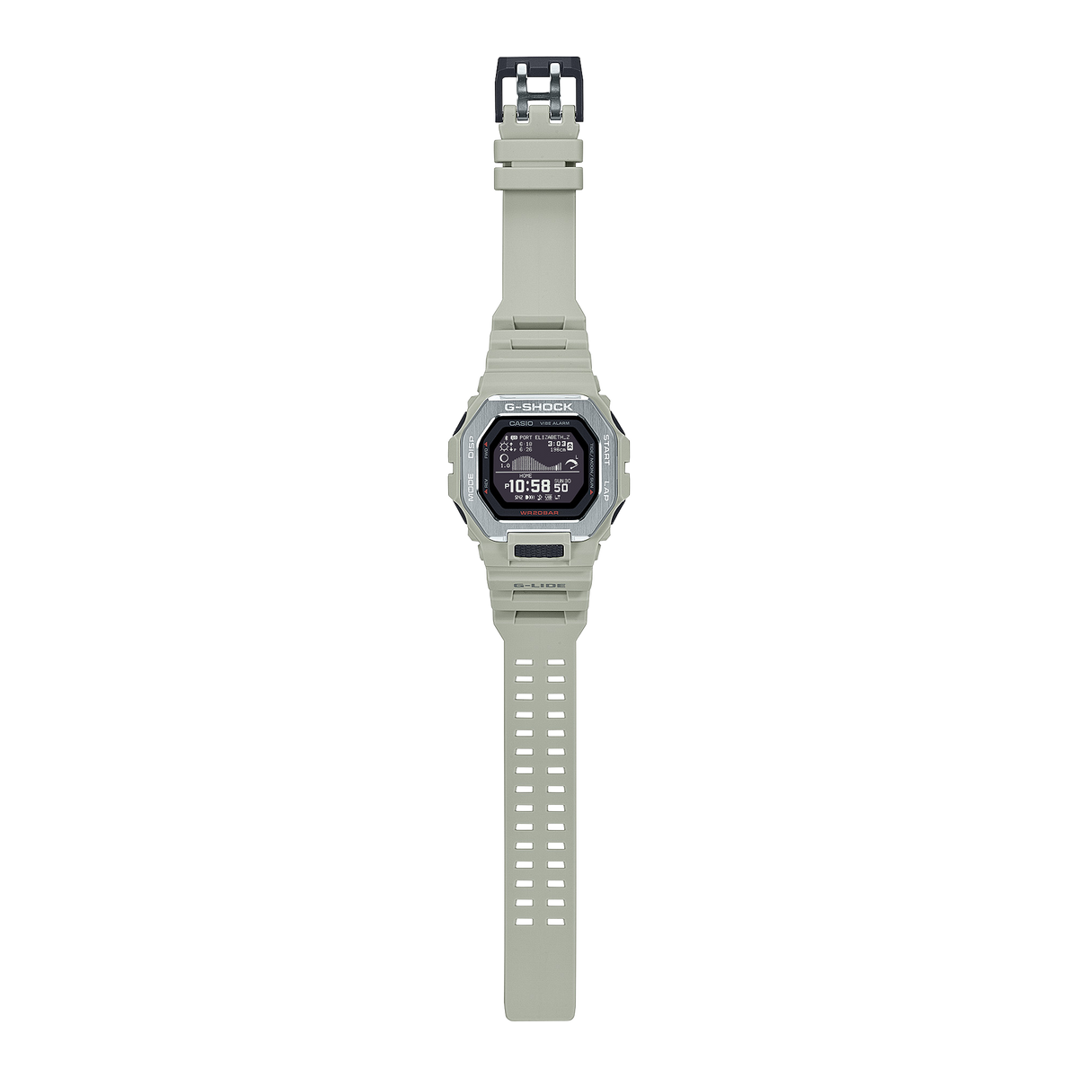 Casio G-Shock GBX-100-8DR G-Lide Tide Graph Bluetooth Watch – angle view