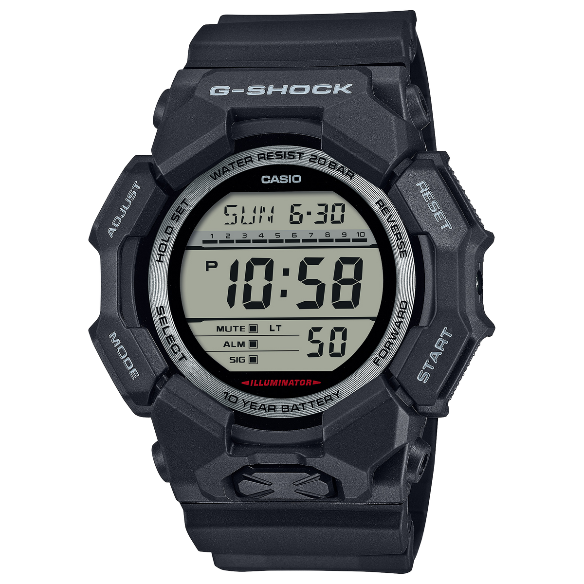 Casio G-Shock GD-010-1D Carbon Core Guard Digital Watch – Black product photo