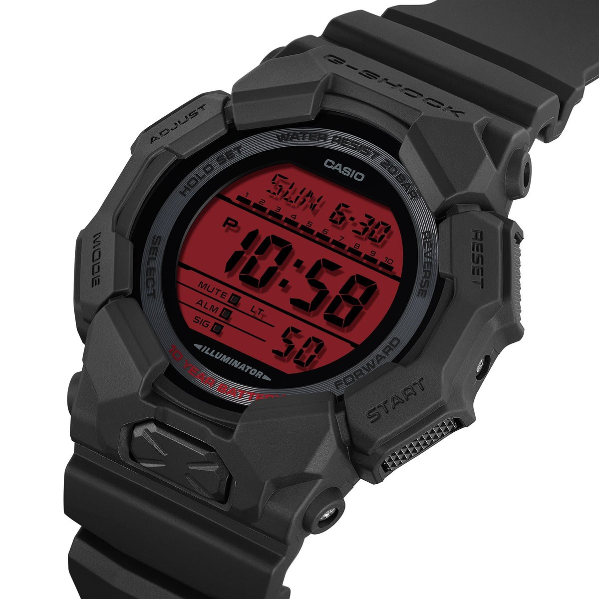 Casio G-Shock GD-010BBR-1DR Digital Sport Watch – Brown Beige – detail view