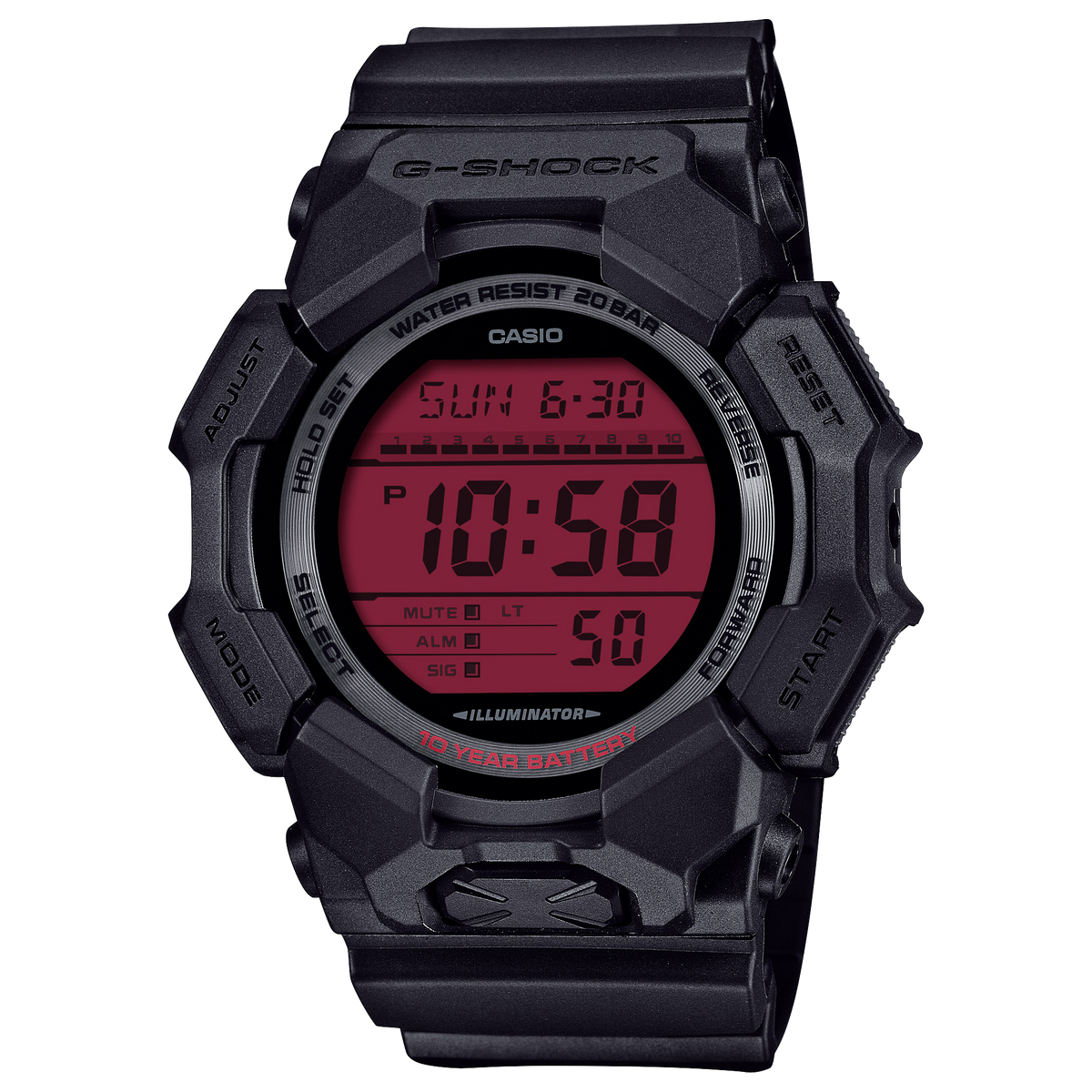 Casio G-Shock GD-010BBR-1DR Digital Sport Watch – Brown Beige – front view