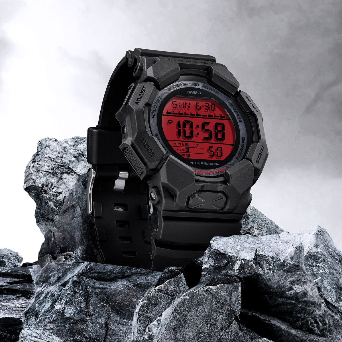 Casio G-Shock GD-010BBR-1DR Digital Sport Watch – Brown Beige – angle view