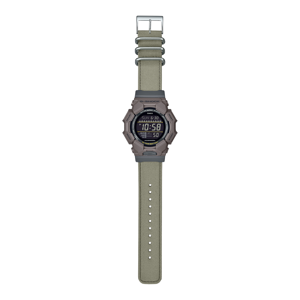 Casio G-Shock GD-010CE-5D Bio-Based Digital Watch – angle view