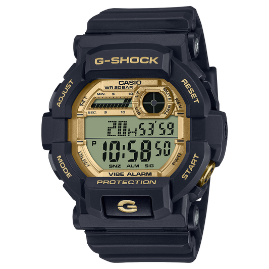 Casio G-Shock GD-350GB-1DR Vibration Alarm Digital Watch – Black and Gold product photo