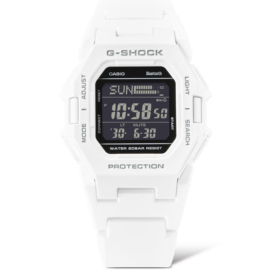 Casio G-Shock GD-B500-7D Compact Bluetooth Step Tracker Watch – front detail