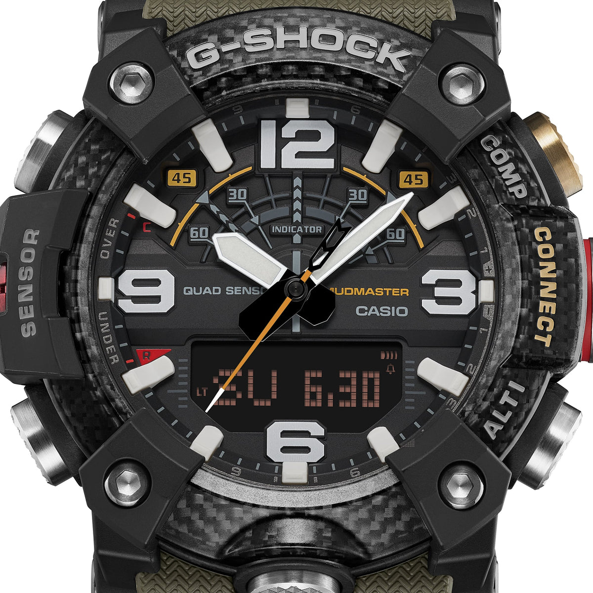 Casio G-Shock Mudmaster GG-B100X-1A3DR Quad Sensor Bluetooth Watch – detail view