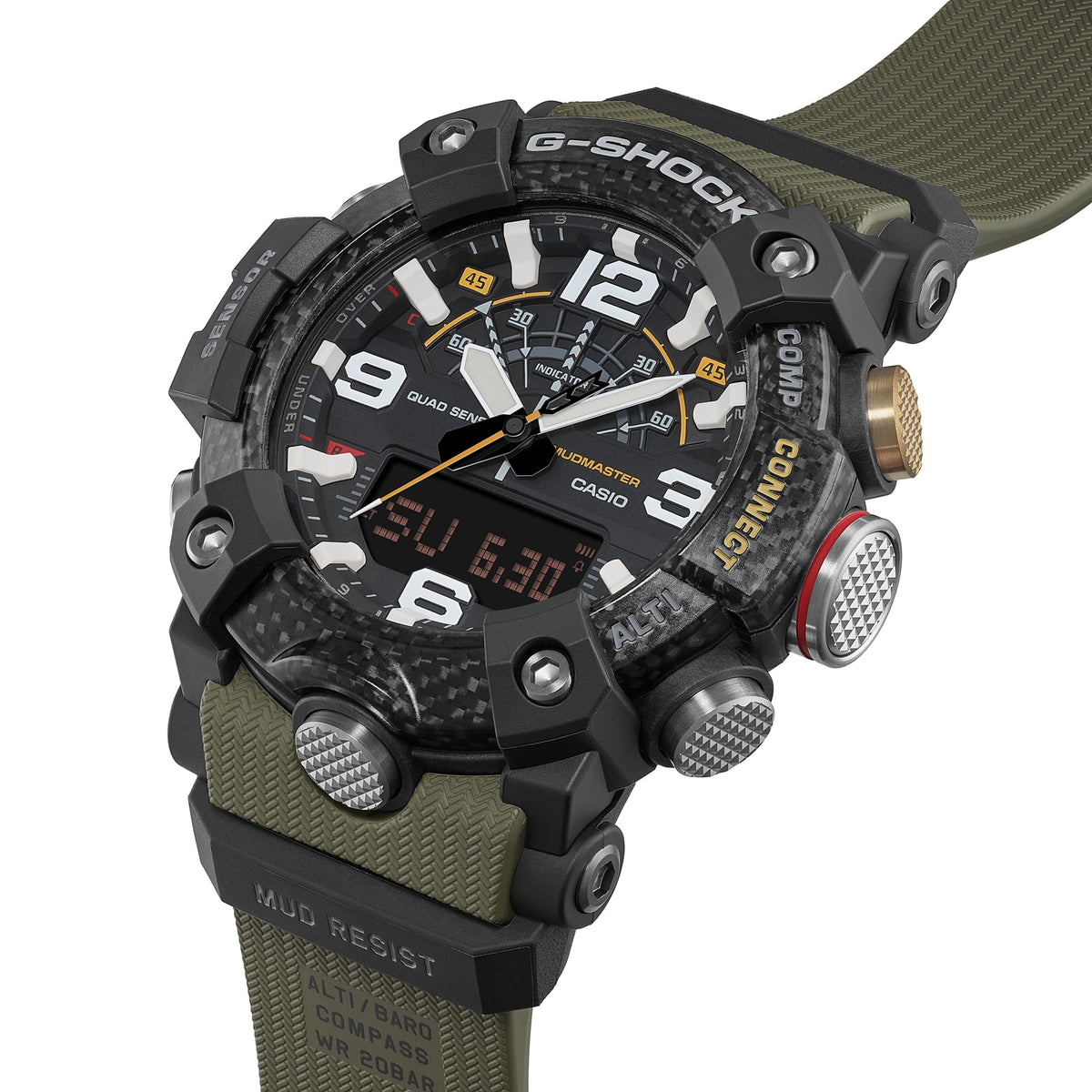 Casio G-Shock Mudmaster GG-B100X-1A3DR Quad Sensor Bluetooth Watch – detail view
