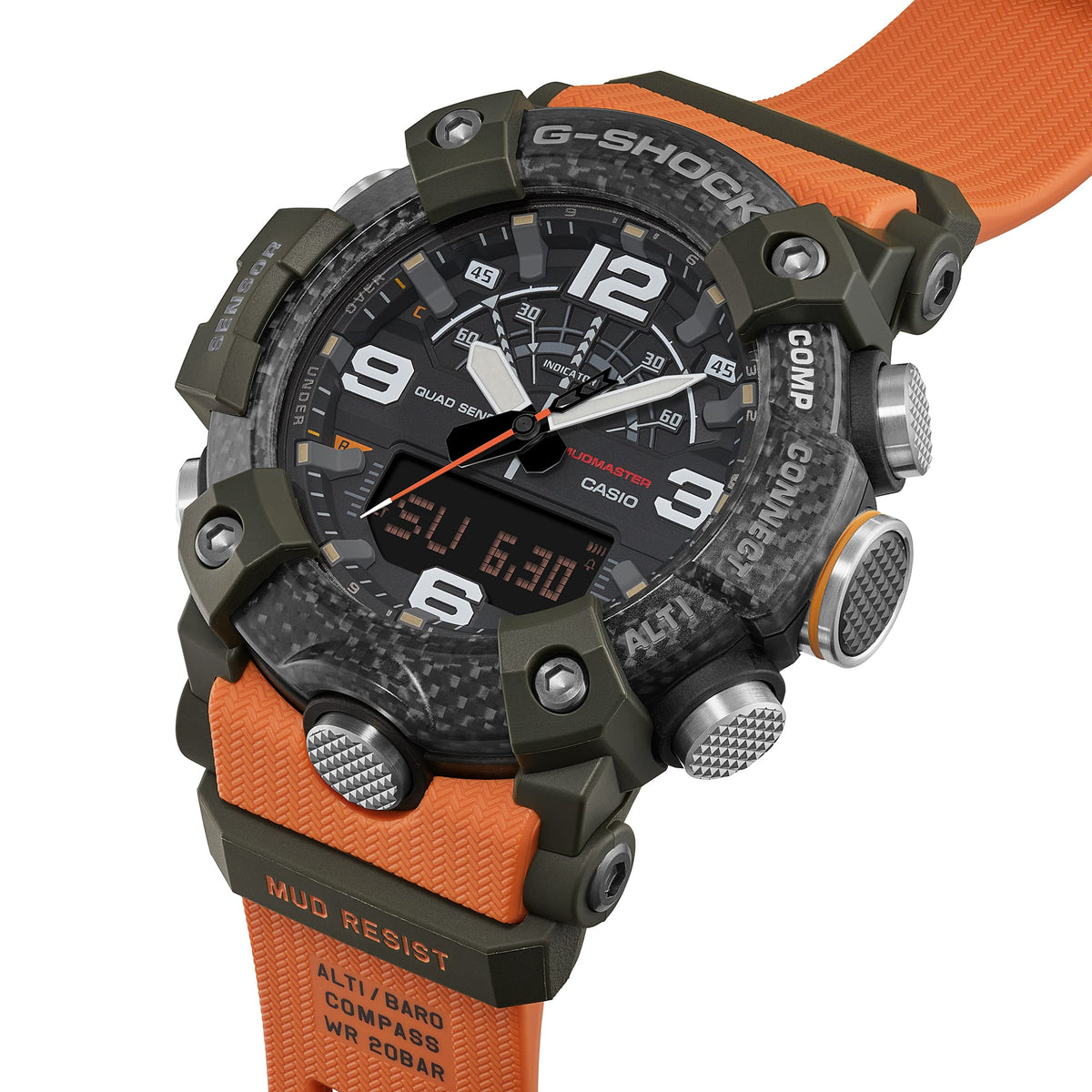 Casio G-Shock Mudmaster GG-B100X-1A9DR Quad Sensor Bluetooth Watch – detail view
