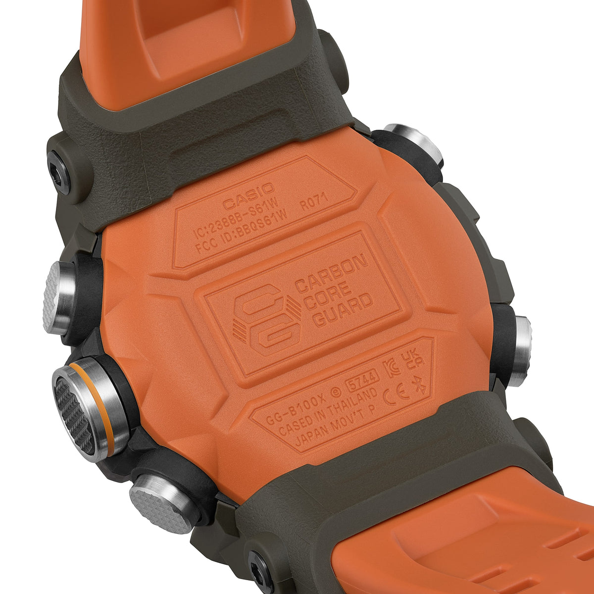 Casio G-Shock Mudmaster GG-B100X-1A9DR Quad Sensor Bluetooth Watch – case back