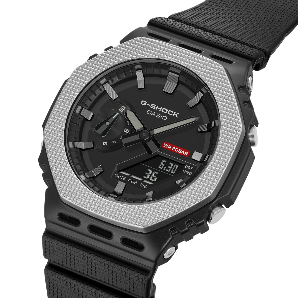 Casio G-Shock GM-2100BM-1A Metal Bezel CasiOak Watch – Black – lifestyle
