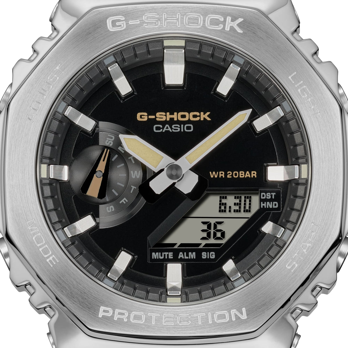 Casio G-Shock GM-2100C-5A Metal Bezel CasiOak Watch – Caramel Brown – side view