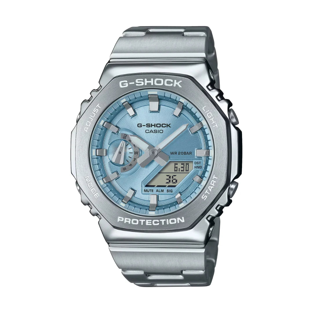 Casio G-Shock GM-2110D-2ADR Metal Bezel Analog-Digital Watch – Black