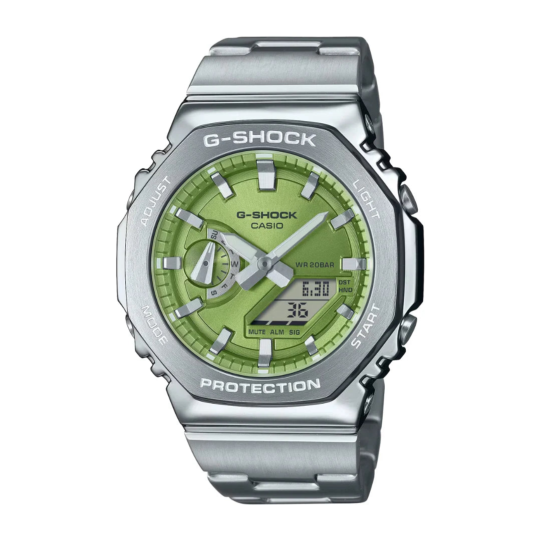 Casio G-Shock GM-2110D-3ADR Metal Bezel Analog-Digital Watch – Gunmetal