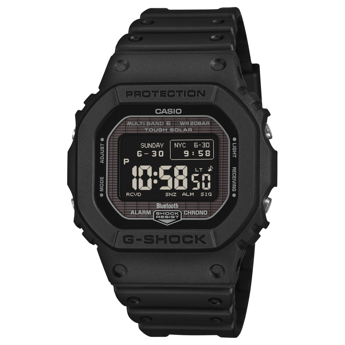 Casio G-Shock GW-BX5600-1A1 Solar Bluetooth Square Watch – front view