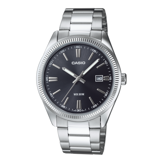 Casio MTP-1302D-1A1VDF Analog Watch – Silver Black