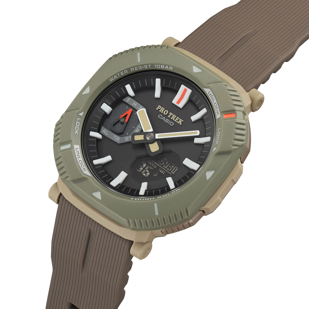 Casio Pro Trek PRJ-B001-5D Bluetooth Solar Watch – detail view