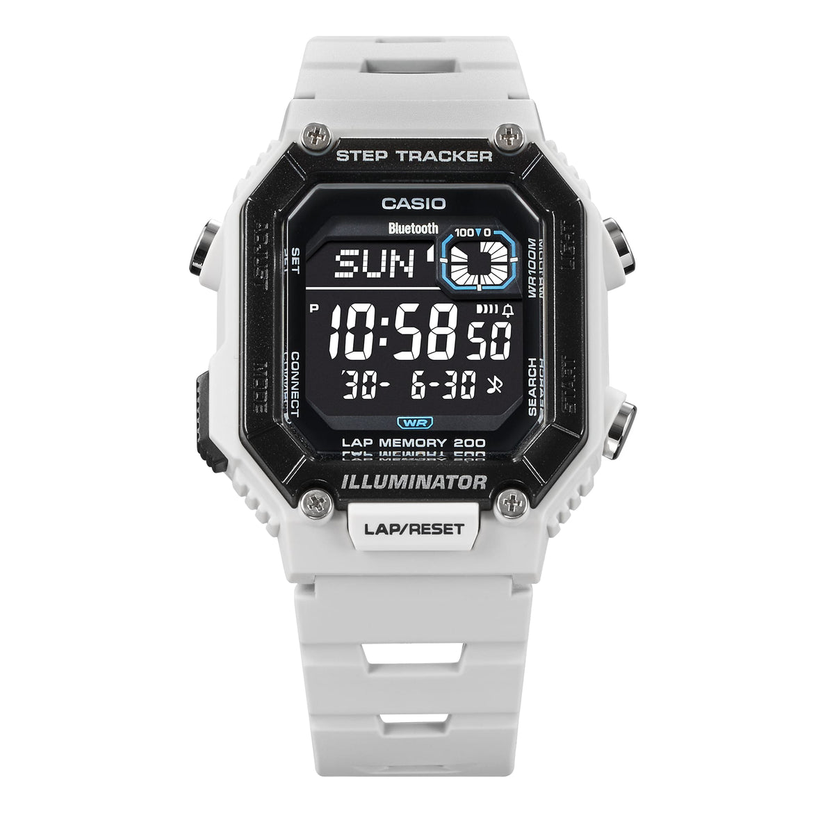 Casio WS-B1000-8BVDF Bluetooth Step Tracker Watch – front detail