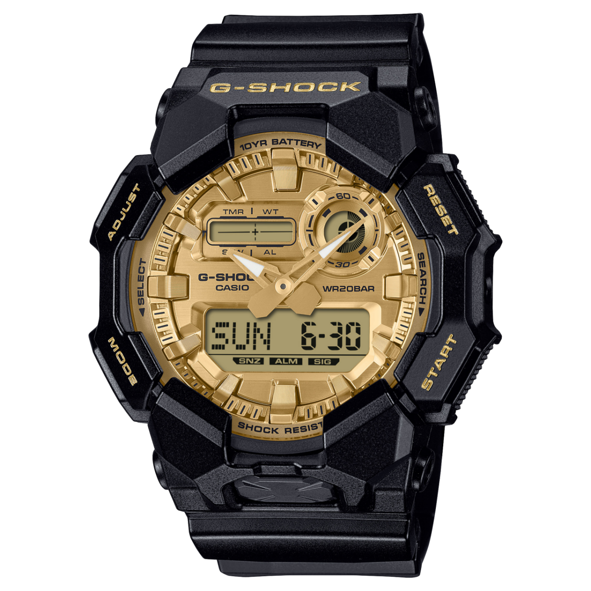 Casio G-Shock GA-010GGB-1A9 Gold and Green Analog-Digital Watch